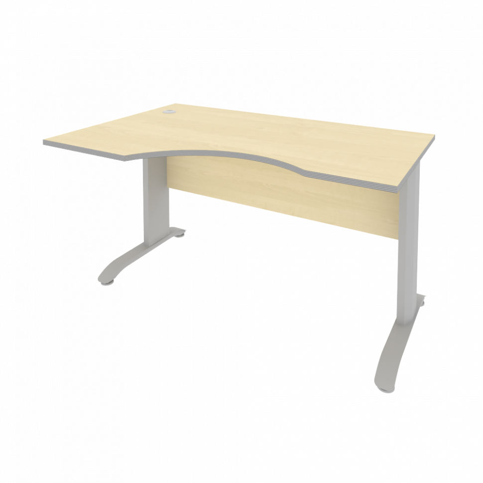 Riva Metal-L Стол криволинейный левый ПЛ.СА-2 (L) Клен Металлик NEW/Металл Серый 1400*900*750 Riva Metal-L Стол криволинейный левый ПЛ.СА-2 (L) Клен Металлик NEW/Металл Серый 1400*900*750