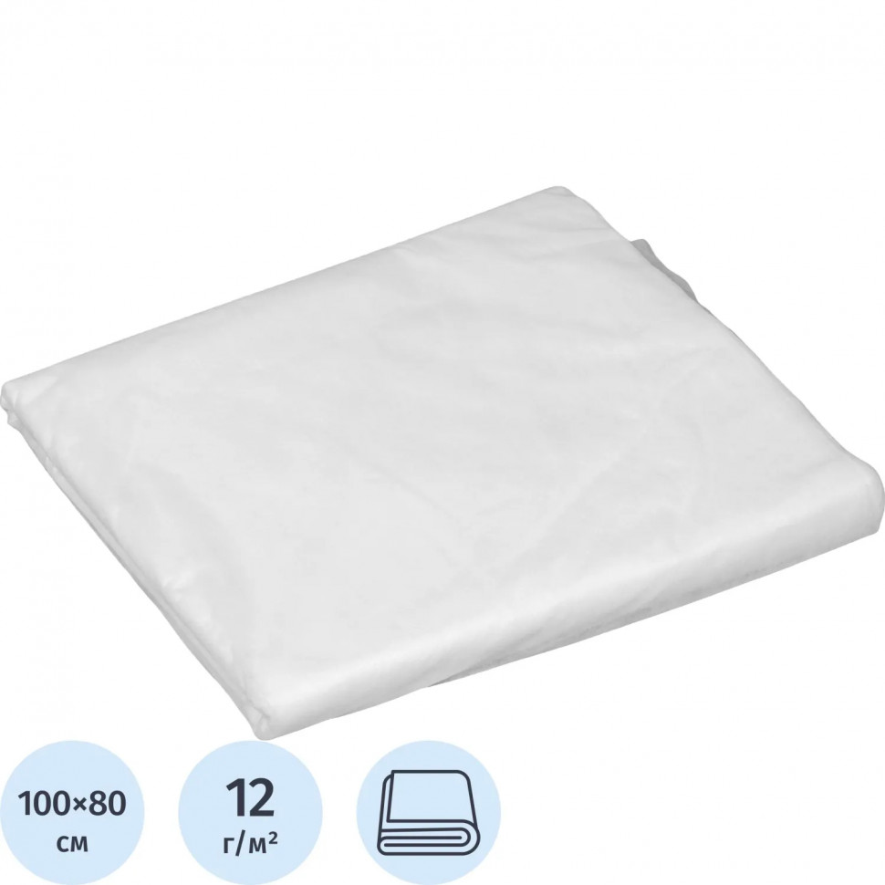 Простыня 100x80, смс, белый, Стандарт, 50шт/уп, 00-976 Простыня 100x80, смс, белый, Стандарт, 50шт/уп, 00-976