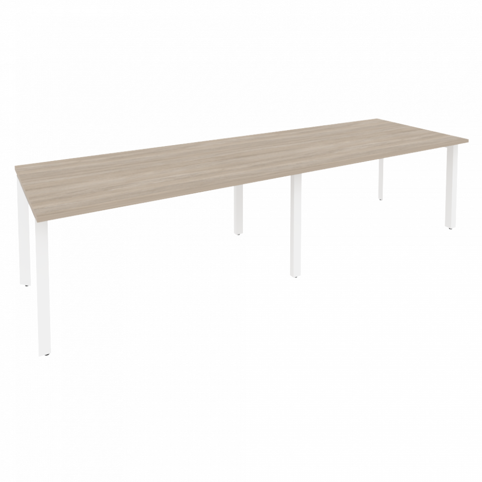 Onix Стол переговорный O.MP-PRG-2.4 Дуб Аттик/Металл Белый 3160*980*750 Onix Стол переговорный O.MP-PRG-2.4 Дуб Аттик/Металл Белый 3160*980*750