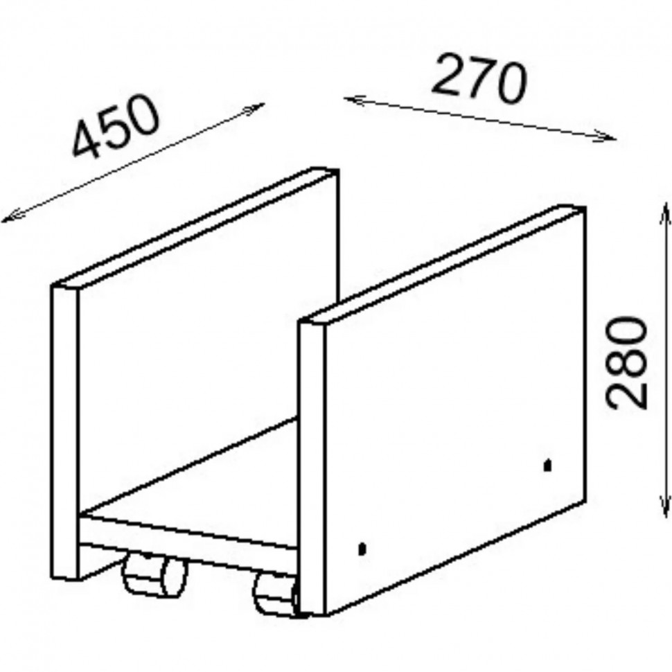 Подставка Avance под системный блок 6Т.010 270х450х280 белый