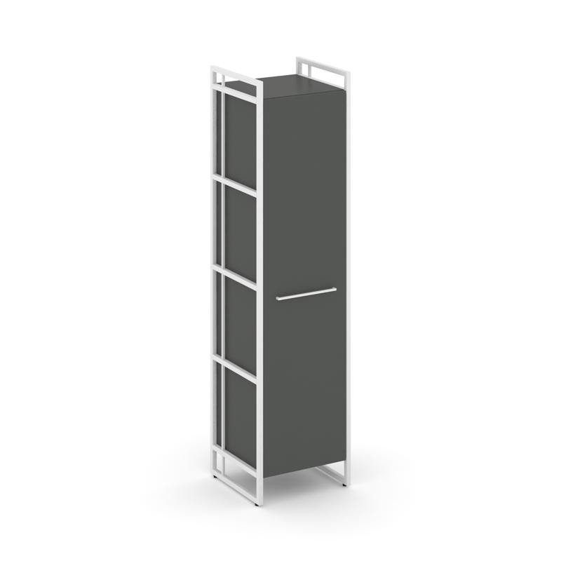 Rift Шкаф 4 ниши узкий RF.SU-41 (R) Антрацит NEW/Металл Белый/Белый Ручки 420*396*1648