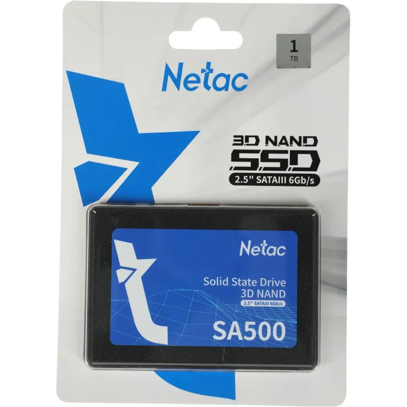 SSD накопитель Netac SSD SA500 2.5 1TB SATA 3D NAND(NT01SA500-1T0-S3X)