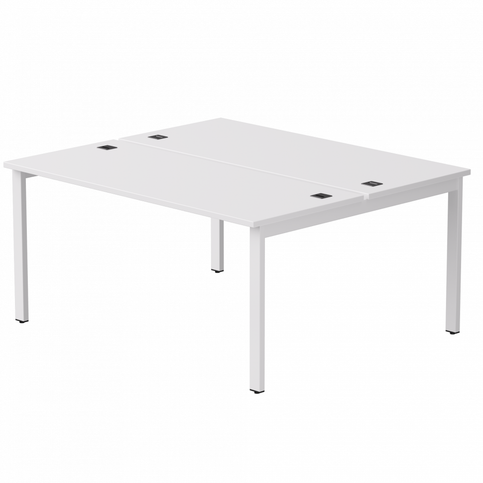 Бенч-система на 2 места Everprof EVO (ЭВО) на металлокаркасе 1580х670(1370)x755 Белый/Белый