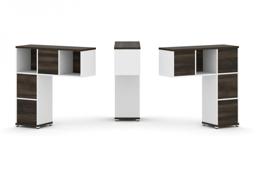 Concept Надставка низкая CN.DNN-003 Дуб Мали/Белый Бриллиант/Металл Белый 1099*365*1130