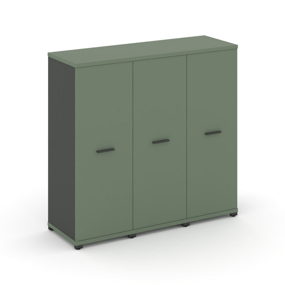 Concept Шкаф 3 узкие секции, 3 ниши CN.STU-336 A Кобо/Антрацит/Металл Антрацит 1252*420*1186