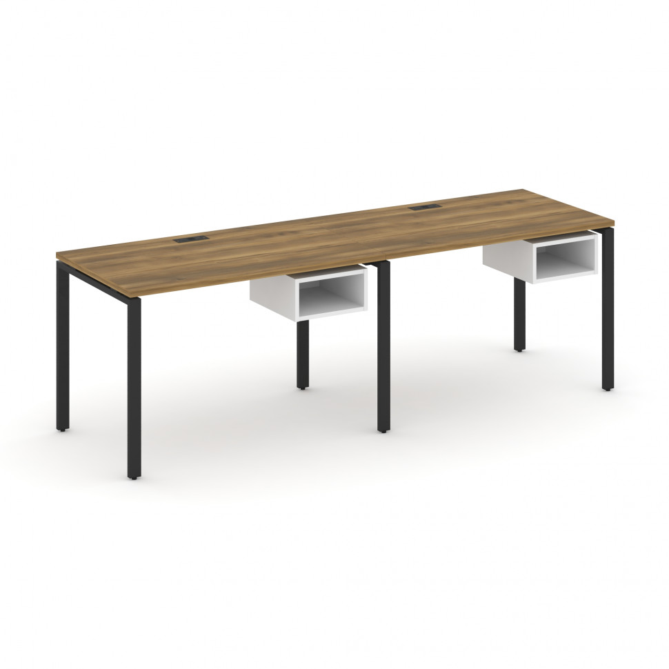 Concept Рабочая станция односторонняя с подвес. тумбами 2 места CN.ORS-102 Сандал Янтарный/Белый Бри