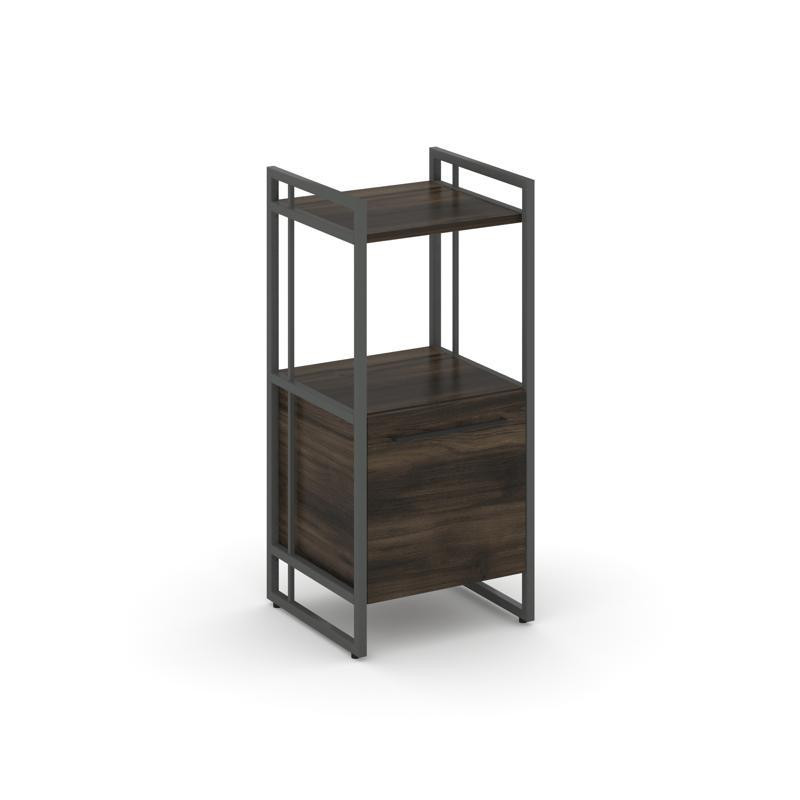 Rift Шкаф 2 ниши узкий RF.SU-22 (R) Дуб Мали/Металл Антрацит/Черный Ручки 420*396*924