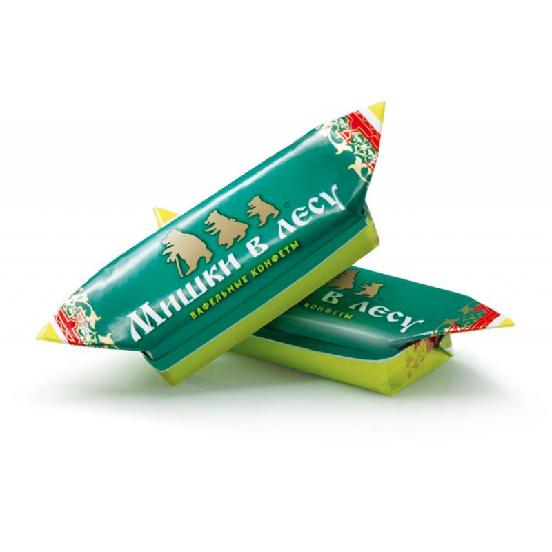 Конфеты шоколадные Мишки в лесу вафельные, 200г