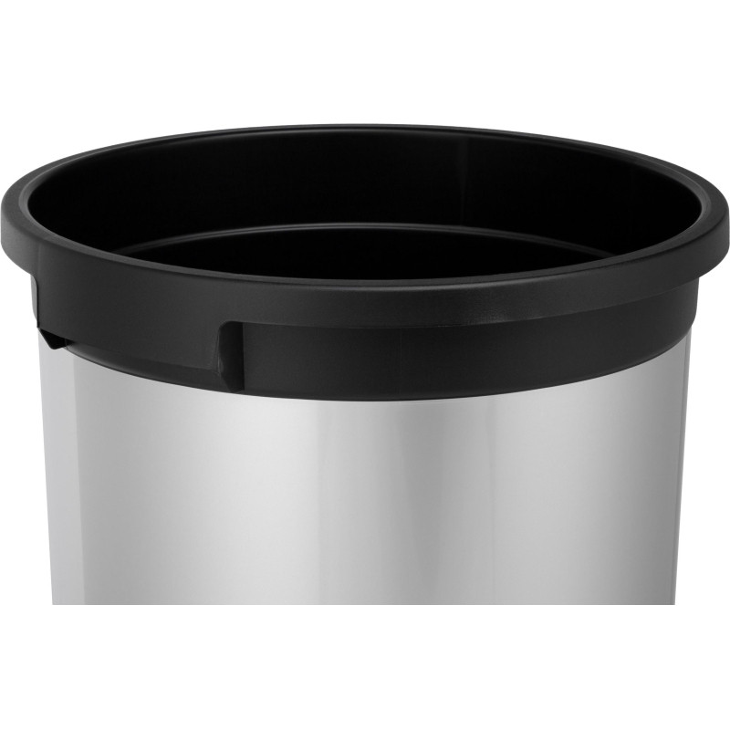 Контейнер для мусора Ирис пластик с металл покрытием круглый, метал-черный