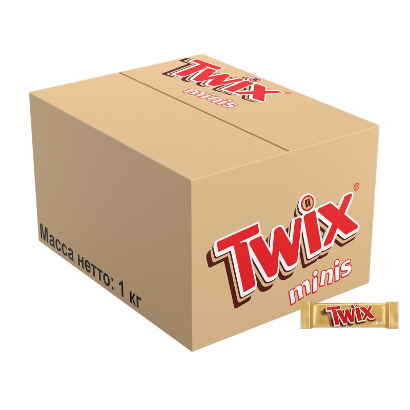 Шоколадный батончик Twix миниc, 1кг