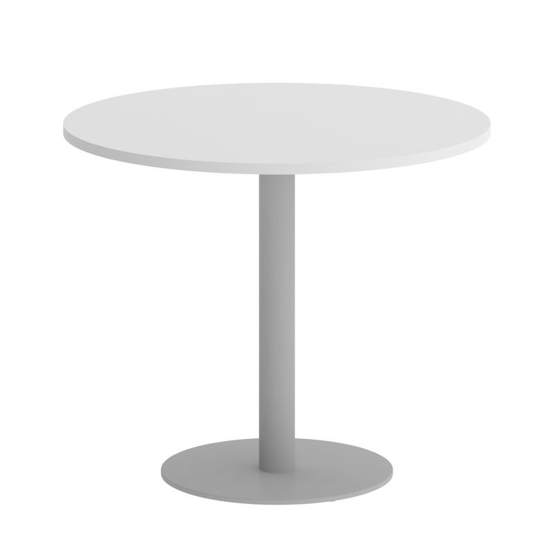 Riva Стол круглый А.СПРГ-1 Белый/Металл Серый 900*900*750