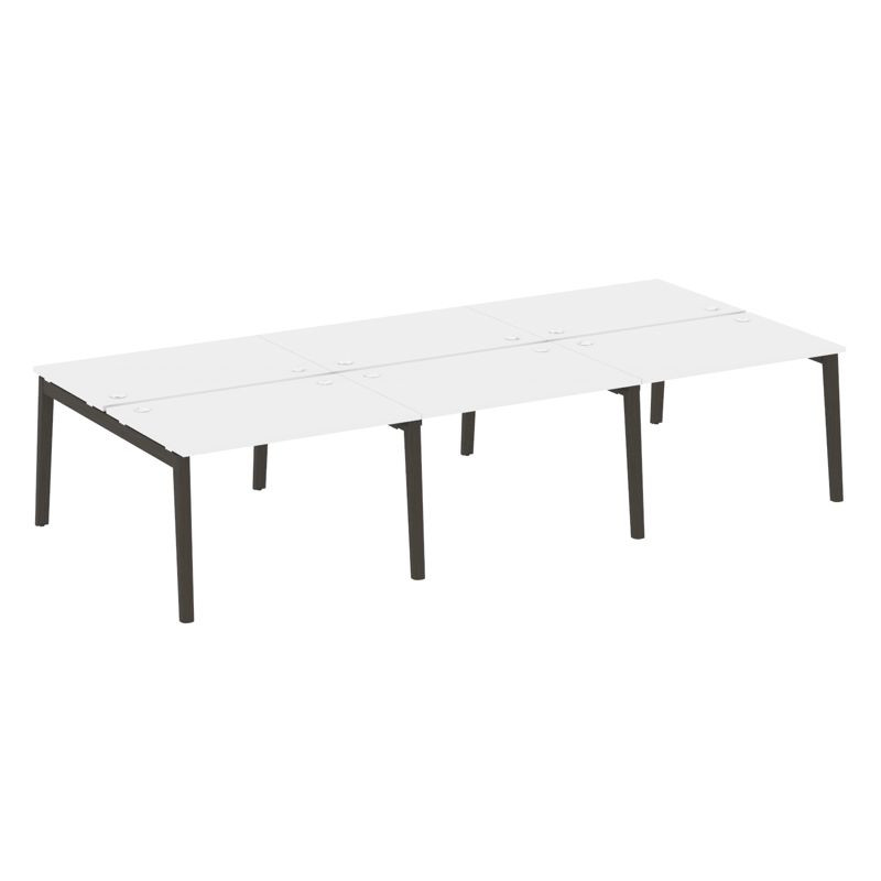 Onix Wood Рабочая станция OW.D.RS-6.2.8 Белый Бриллиант/Дуб Темный/Металл Антрацит 3540*1635*750