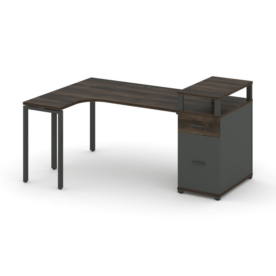 Concept Стол эргономичный CN.SA-408(L) A Дуб Мали/Антрацит/Металл Антрацит 2000*1180*917 Concept Стол эргономичный CN.SA-408(L) A Дуб Мали/Антрацит/Металл Антрацит 2000*1180*917
