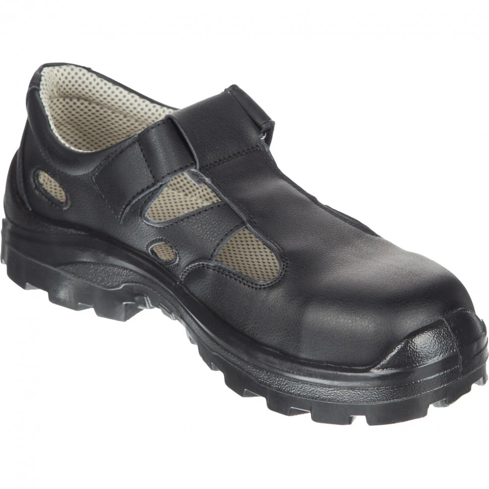 Полуботинки (сандалии)  АЛМИ(арт. 80302-011600) с КП, черные, р.42