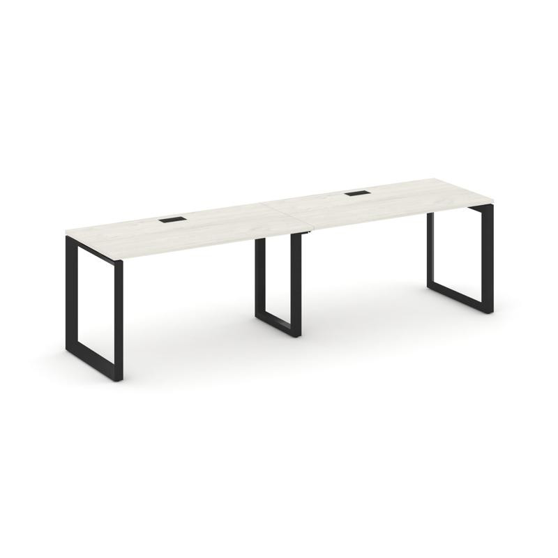 Style Project Рабочая станция односторонняя SN-59O.ORS-003 Дуб Наварра/Металл Черный/Черный Заглушка