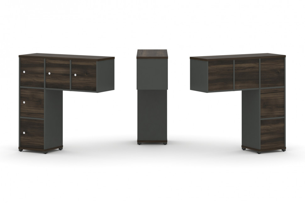 Concept Надставка низкая CN.ONN-007 Дуб Мали/Антрацит/Металл Антрацит 1099*365*1130