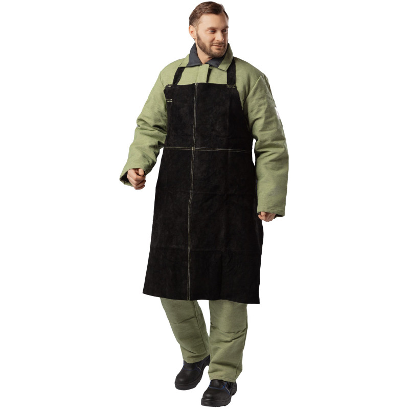 Фартук спилковый черный (Ф1)