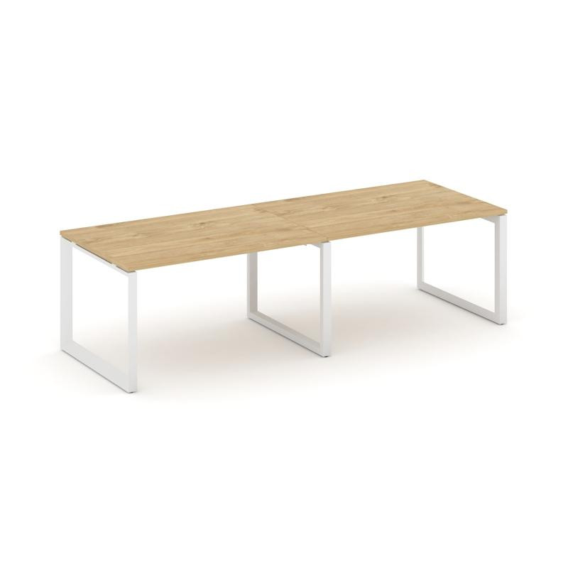 Style Project Стол переговорный SN-59O.SPRG-012.3 Тиквуд Светлый/Металл Белый 2360*980*750