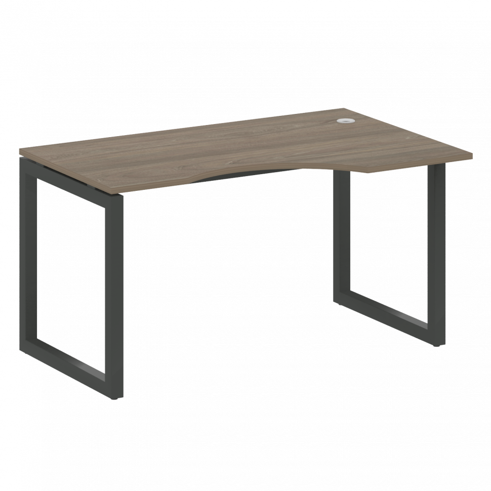 Metal System Quattro Стол криволинейный правый на О-образном м/к 50БО.СА-2 (R) Вяз Благородный/Метал