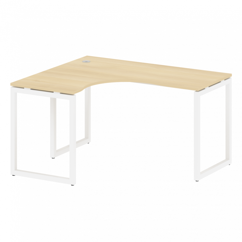 Metal System Quattro Стол криволинейный левый на О-образном м/к 40БО.СА-3 (L) Акация Лорка/Металл Бе