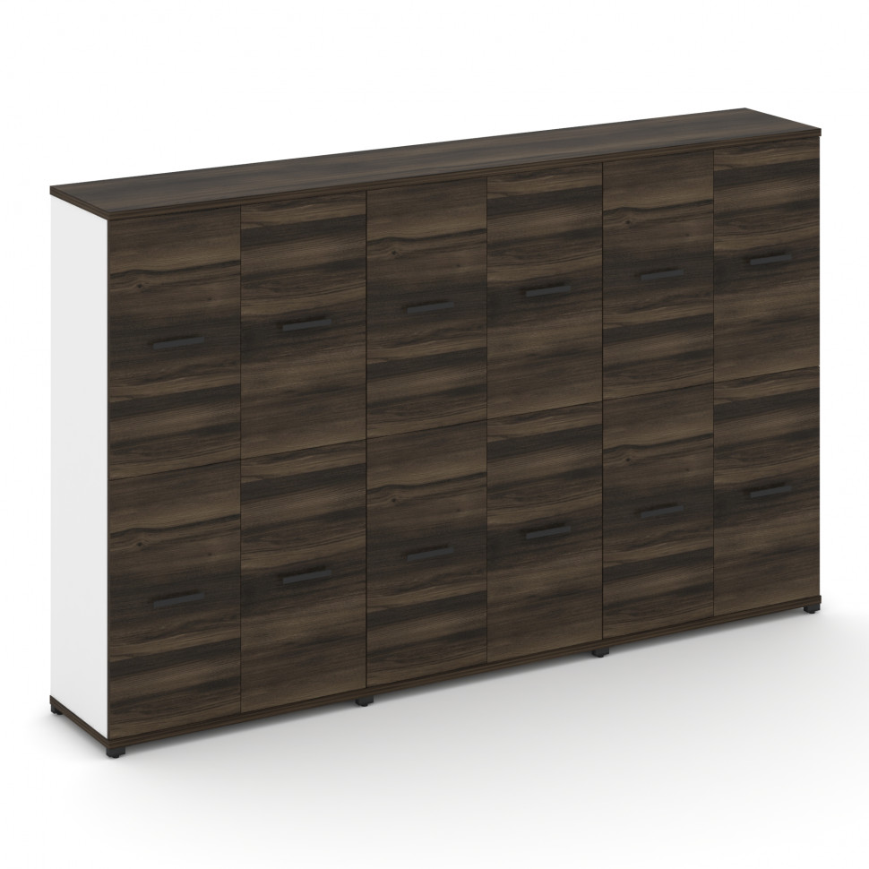 Concept Шкаф 3 широкие секции, 4 ниши CN.STS-432 B Дуб Мали/Белый Бриллиант/Металл Черный 2500*420*1 Concept Шкаф 3 широкие секции, 4 ниши CN.STS-432 B Дуб Мали/Белый Бриллиант/Металл Черный 2500*420*1