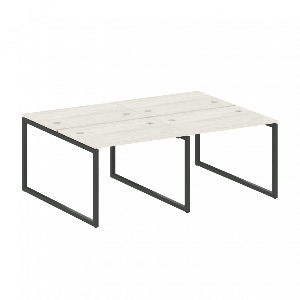 Metal System Quattro Рабочая станция на 4 места на О-образном м/к 40БО.СМ-4.1 Дуб Наварра/Металл Ант