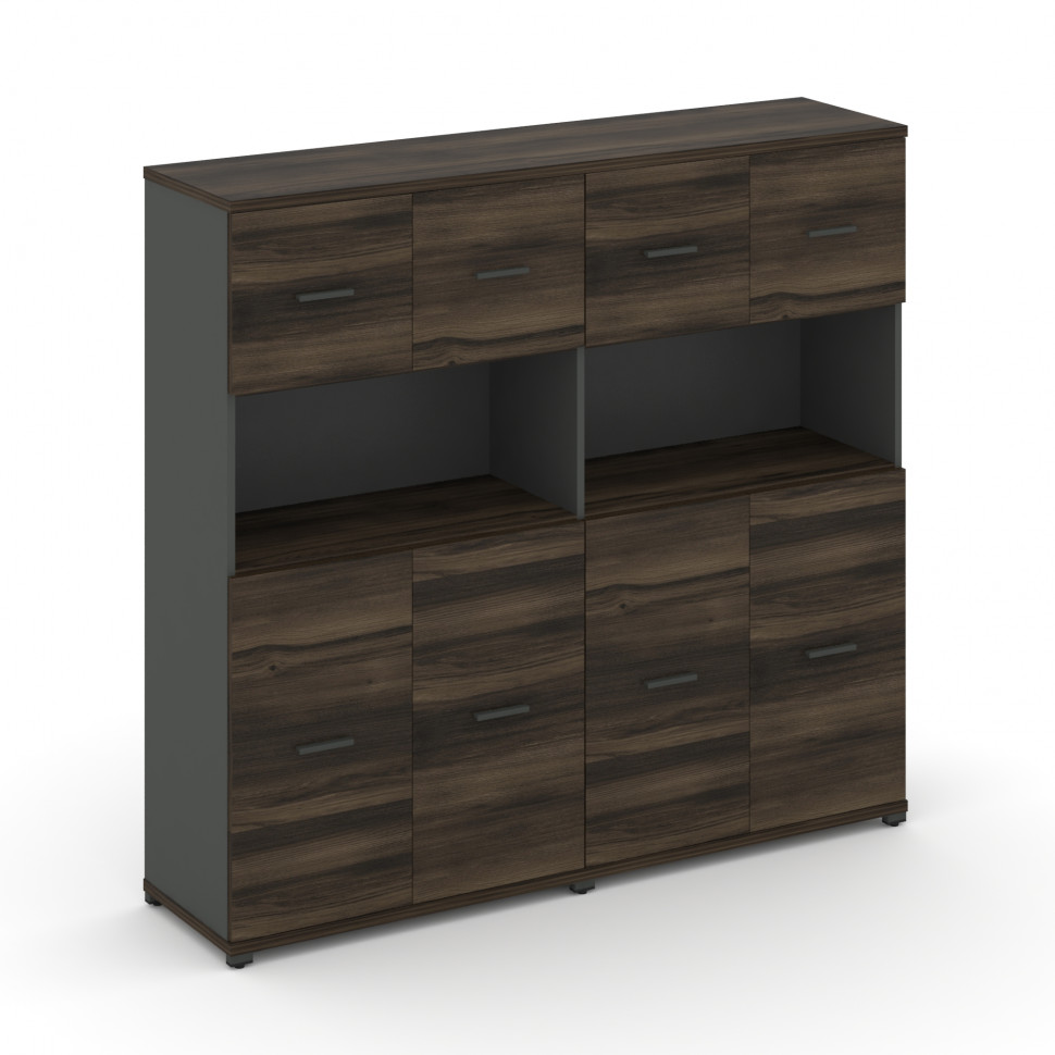 Concept Шкаф 2 широкие секции, 4 ниши CN.STS-425 A Дуб Мали/Антрацит/Металл Антрацит 1668*420*1554 Concept Шкаф 2 широкие секции, 4 ниши CN.STS-425 A Дуб Мали/Антрацит/Металл Антрацит 1668*420*1554