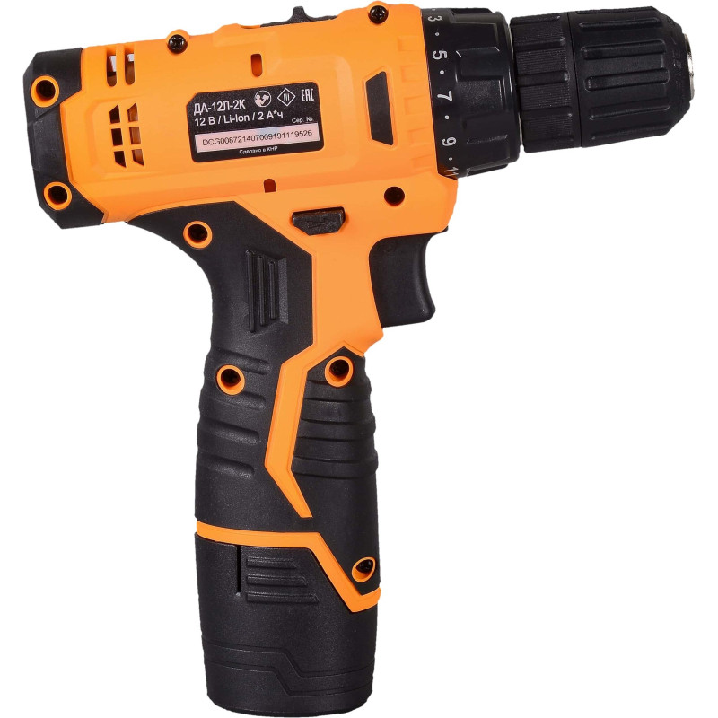 Дрель-шуруповерт аккум. Вихрь ДА-12Л-2к 12В, 1.3Ач, 20Нм (72/14/7)