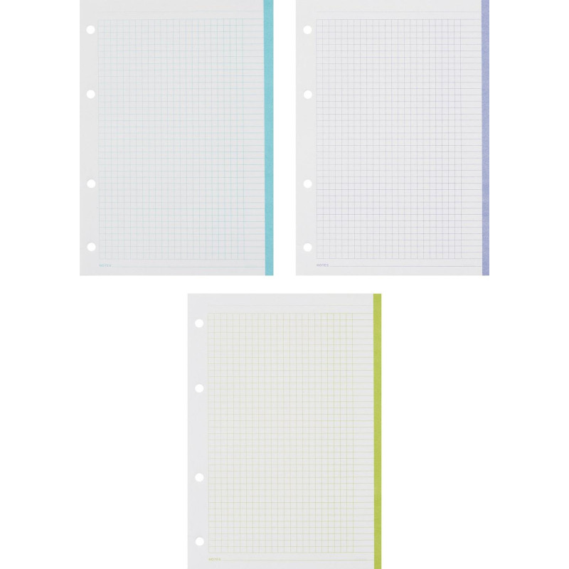 Сменный блок для тетрадей на кольцах, BeSmart А5 120л клетка Цветной N001d