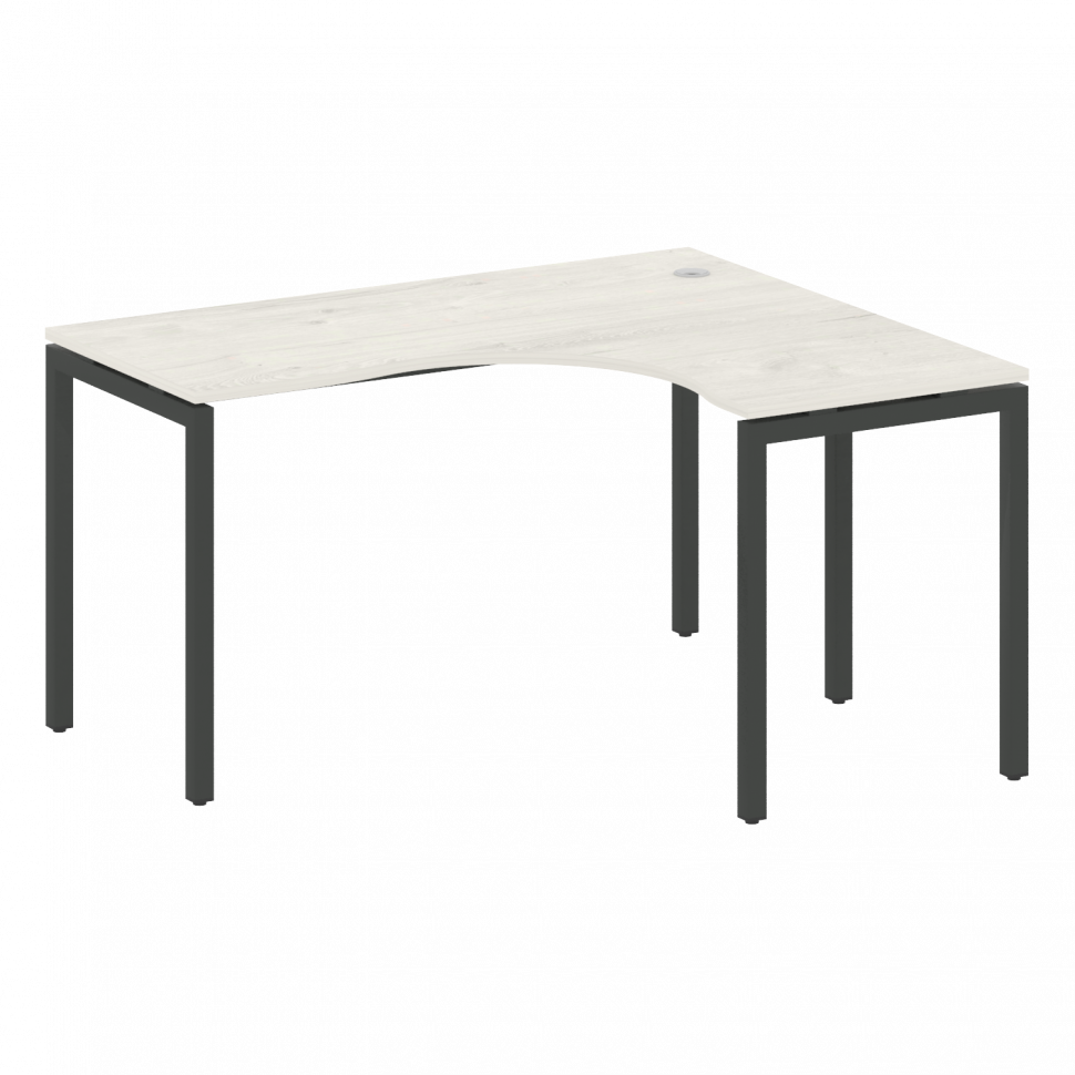 Metal System Quattro Стол криволинейный правый на П-образном м/к 40БП.СА-3 (R) Дуб Наварра/Металл Ан