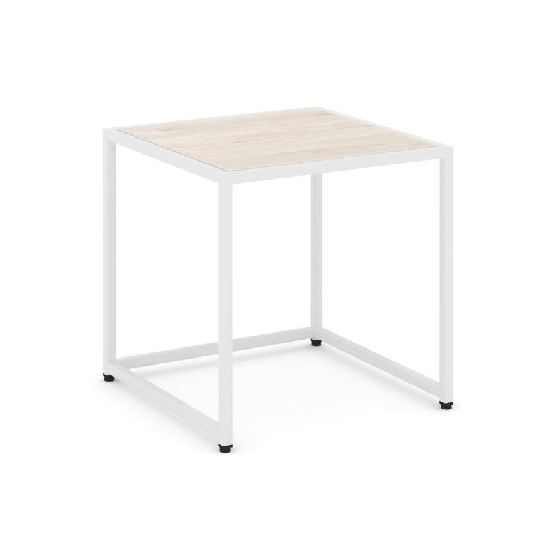 Loft Стол журнальный VR.L-SJK-50 Денвер Светлый/Металл Белый 500*500*500 Loft Стол журнальный VR.L-SJK-50 Денвер Светлый/Металл Белый 500*500*500