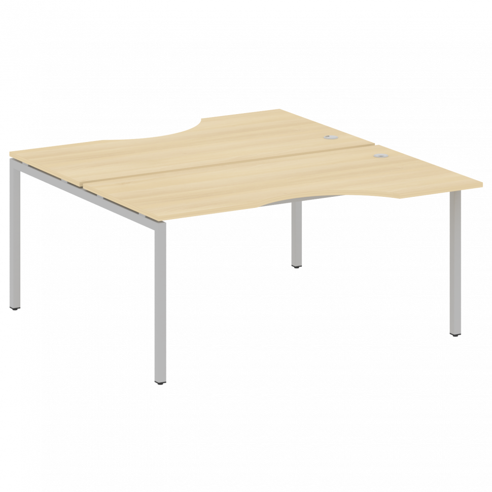 Metal System Quattro Рабочая станция криволинейная на П-образном м/к 40БП.РАС-СА-2.1 Акация Лорка/Ме