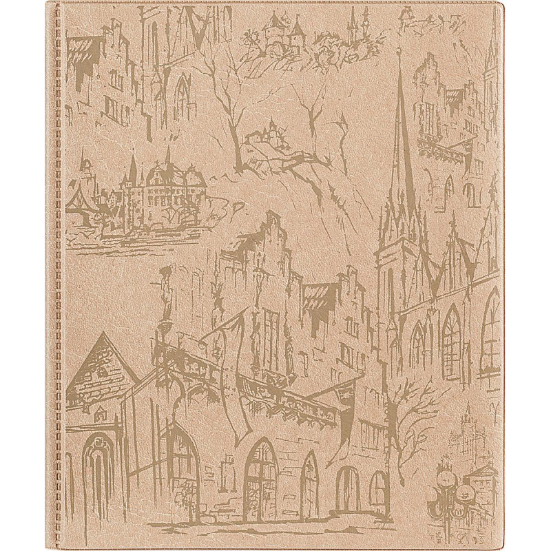 Визитница настольная на 256 визиток Комус,ПВХ, бежевый ,2376-115