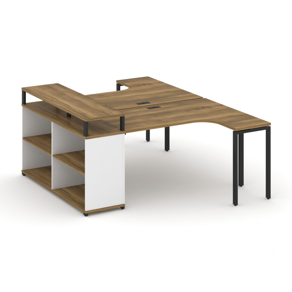 Concept Рабочая станция с опорным стеллажом с верх. горизонтом CN.DSA-203 Сандал Янтарный/Белый Брил