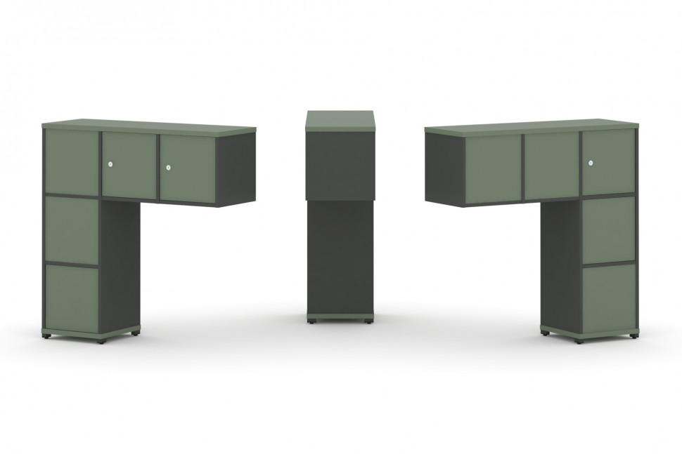 Concept Надставка низкая CN.DNN-006 Кобо/Антрацит/Металл Антрацит 1099*365*1130