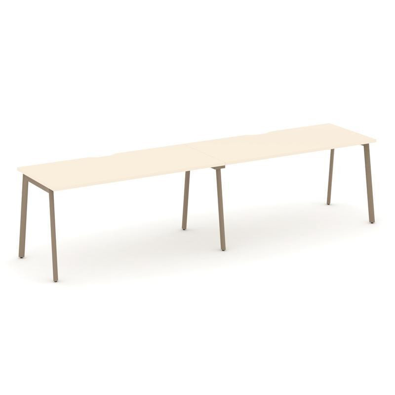 Estetica Рабочая станция 2 места ES.RS-2.4-VP Сатин/Металл Латте 3160*730*750