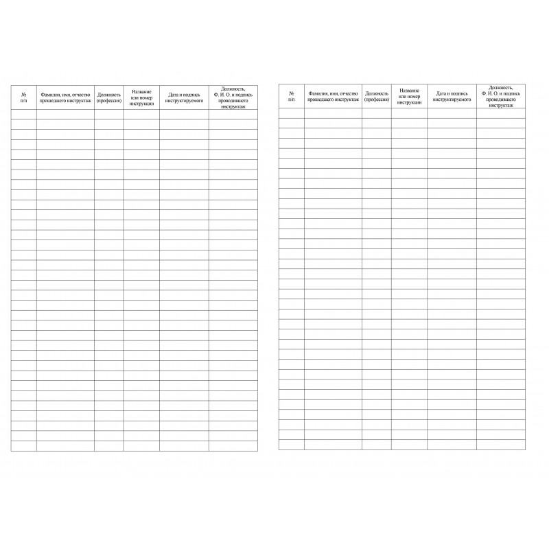 Журнал регистрации вводного противопожарного инструктажа КЖ 1556