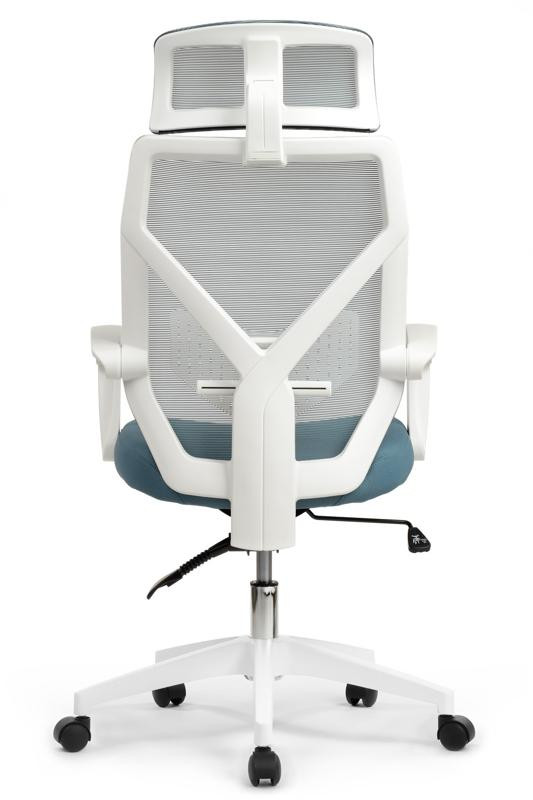 Кресло Оливер RCH W-203AC Белый пластик/Синий