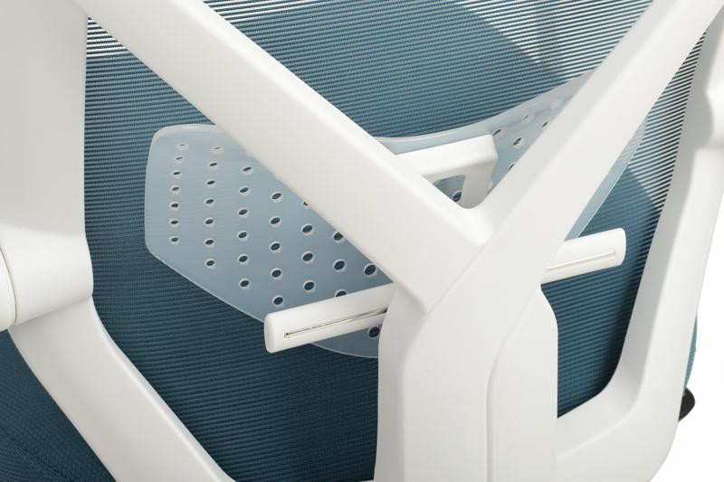 Кресло Оливер RCH W-203AC Белый пластик/Синий