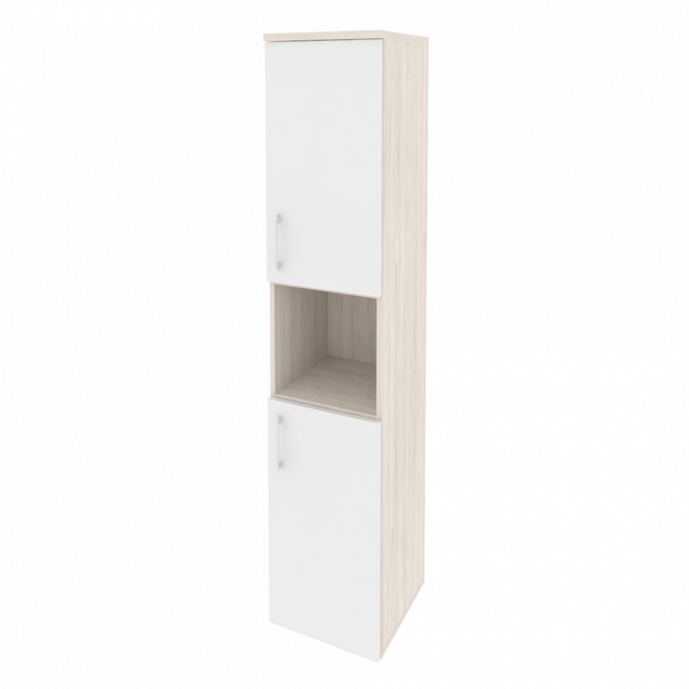 Onix Шкаф высокий узкий правый O.SU-1.5 (R) Денвер Светлый/Белый Бриллиант 400*420*1977