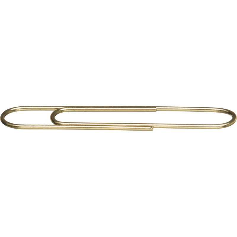 Скрепки Attache омедненные, 50 мм,негофрированные, золотистые, 50 шт/уп