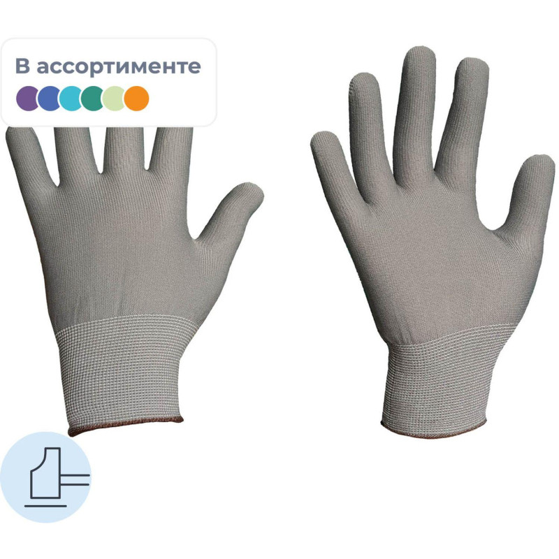 Перчатки защитные нейлоновые без ПВХ арт.nl16no (р.7/9)