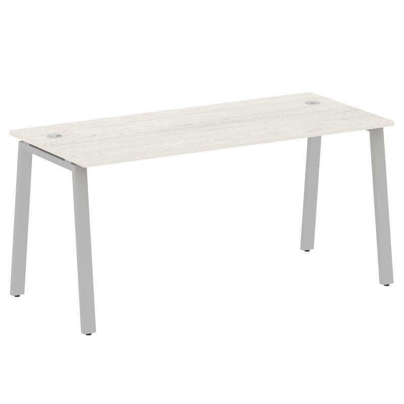 Metal System Стол письменный на А-образном м/к БА.СП-4 Дуб Наварра/Металл Серый 1600*720*750