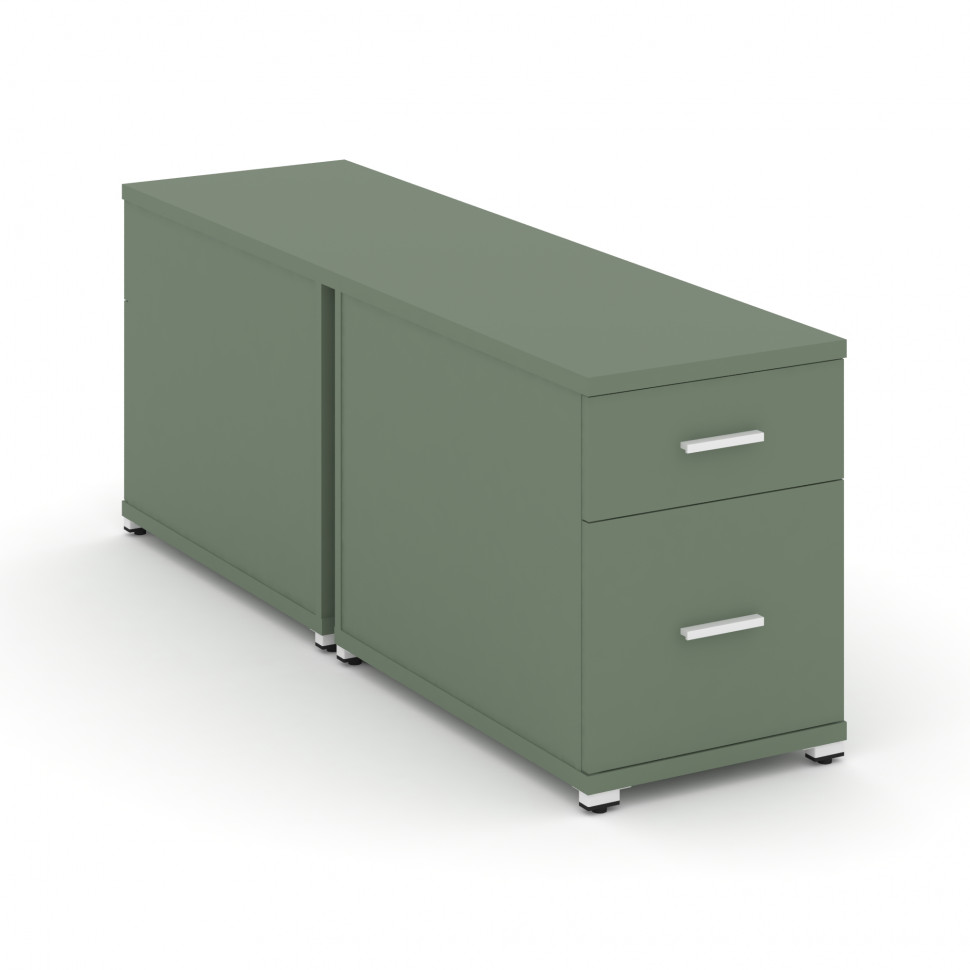 Concept Тумба двухсторонняя опорная/приставная 1 ящ.+1 распаш. фасад CN.DTGO-004 W Кобо/Металл Белый Concept Тумба двухсторонняя опорная/приставная 1 ящ.+1 распаш. фасад CN.DTGO-004 W Кобо/Металл Белый