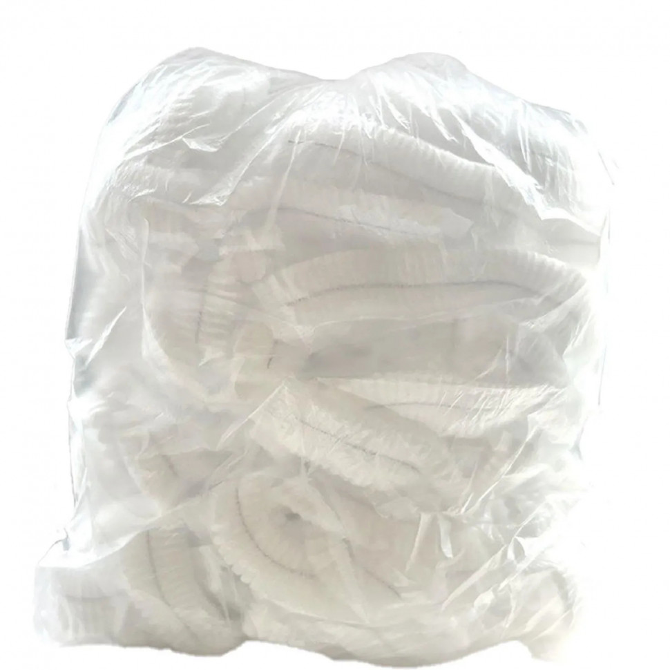 Шапочка Шарлотта неткан. белая, пл 12г Unite 100шт/уп