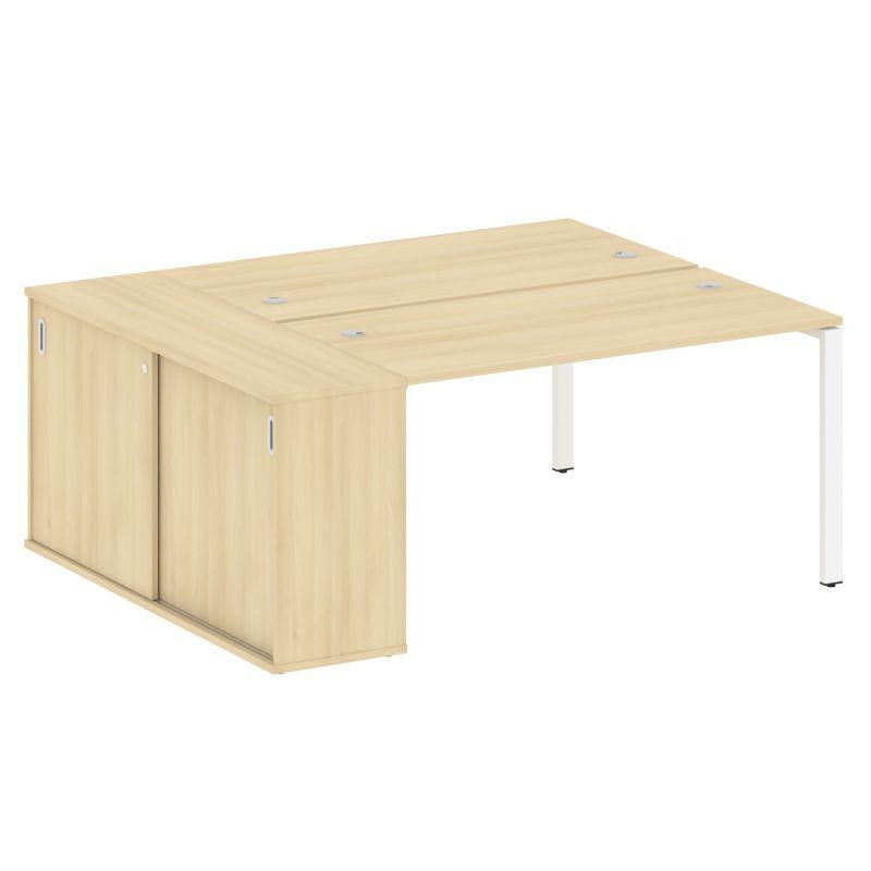 Metal System Рабочая станция с шкафом-купе на П-образном м/к БП.РС-СШК-1.3 Т Акация Лорка/Металл Бел Metal System Рабочая станция с шкафом-купе на П-образном м/к БП.РС-СШК-1.3 Т Акация Лорка/Металл Бел