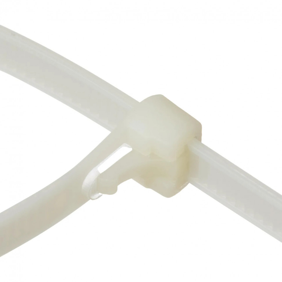 Хомут стяжка нейлоновая Topfort 5х300 (4,8х300 мм) белый 100 шт/уп