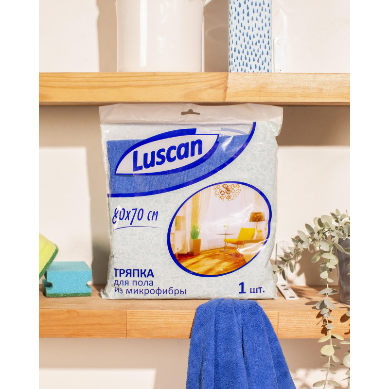 Тряпка для пола Luscan из микрофибры 300г/м2 80х70см