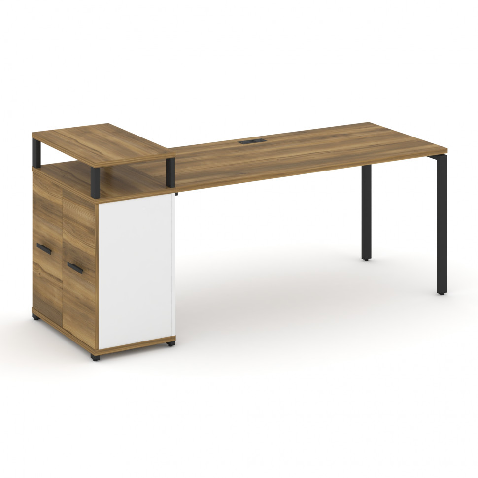 Concept Стол рабочий с опорным распаш. шкафом с верх. горизонтом CN.SP-224 B Сандал Янтарный/Белый Concept Стол рабочий с опорным распаш. шкафом с верх. горизонтом CN.SP-224 B Сандал Янтарный/Белый