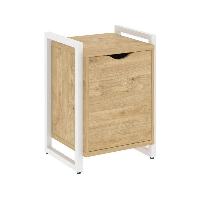 Loft Тумба на регулируемых опорах+фасад VR.L-T2.O Тиквуд Светлый/Металл Белый 500*460*719 Loft Тумба на регулируемых опорах+фасад VR.L-T2.O Тиквуд Светлый/Металл Белый 500*460*719